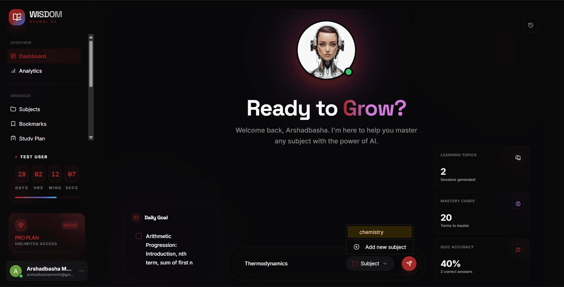 Wisdom Dashboard